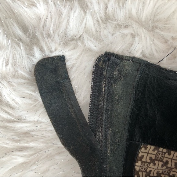 Tory Burch Black Leather Tall boots Sz 5.5 - Picture 9 of 12